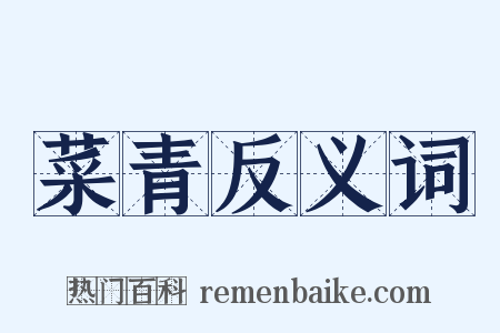 菜青反义词是什么意思的图片